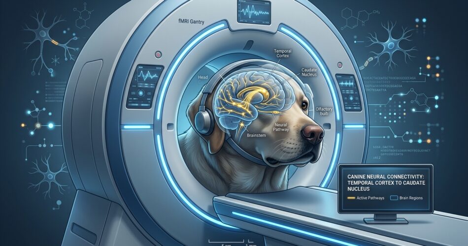 සුනඛයන්ගේ හැඟීම් හඳුනාගැනීම පිළිබඳ මොළයේ fMRI ස්කෑන් පරීක්ෂණ සටහන.